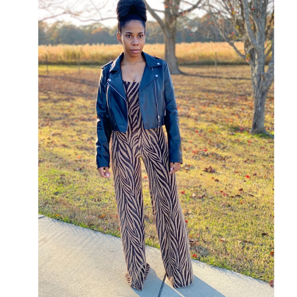 Zebra print jumpsuit